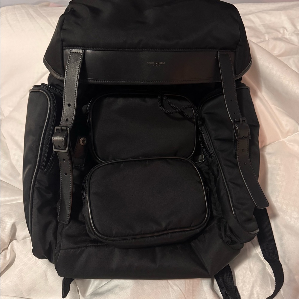 Saint Laurent Black Nylon Backpack